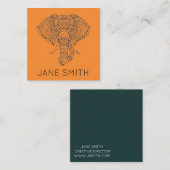 Moderne stilvolle kreative Industrie des Quadratische Visitenkarte (Vorne/Hinten)