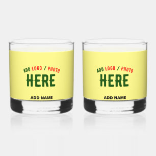 MODERNE, STILVOLLE KUNSTSTOFFMARKE PASTEL YELLOW WHISKYGLAS