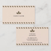 Moderne, stilvolle Laurel Blätter auf Beige Visitenkarte (Vorne/Hinten)