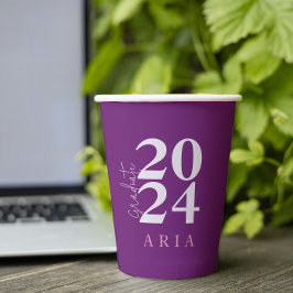 Moderne, stilvolle Lavender Lila Graduation Party Pappbecher