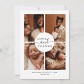 Moderne stilvolle Liebe dank Foto Birt Ankündigung (Vorderseite)