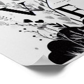 Moderne, stilvolle Liebe für Monochrome Zitate Kun Poster (Ecke)