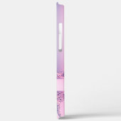 Moderne stilvolle lila Glitzer Tropfen maßgeschnei Case-Mate iPhone Hülle (Rückseite / Links)