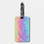 Moderne, stilvolle Lippen, Ombre Holographic Gepäckanhänger (Rückseite vertikal)