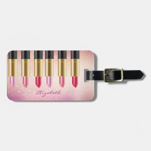 Moderne stilvolle -Lippenstifte, Glitter, Personal Gepäckanhänger