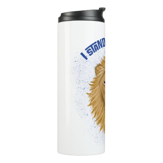 Moderne, stilvolle Löwe von Judah Ich stehe mit Is Thermosbecher (Nach links gedreht)