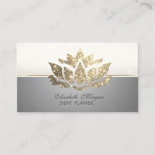 Moderne stilvolle Luxus-Professionell Glitter Lotu Visitenkarte