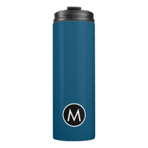 Moderne, stilvolle Magenta Monogram Travel Mug Thermosbecher
