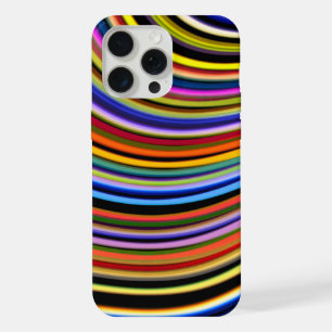 Moderne stilvolle mehrfarbige geschwungene Neonlin iPhone 15 Pro Max Hülle
