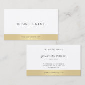Moderne, stilvolle minimalistische, elegante Goldv Visitenkarte (Vorne/Hinten)