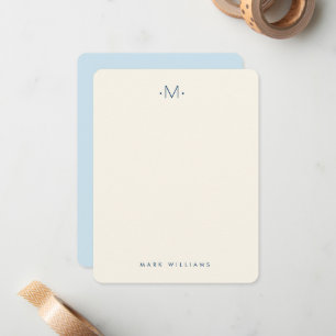 Moderne, stilvolle Mit Monogramm Stationery Mitteilungskarte