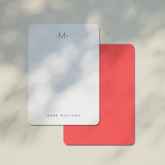 Moderne, stilvolle Mit Monogramm Stationery Mitteilungskarte