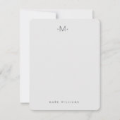 Moderne, stilvolle Mit Monogramm Stationery Mitteilungskarte (Vorderseite)