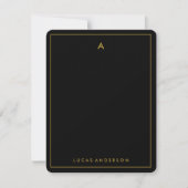 Moderne, stilvolle Mit Monogramm Stationery Note C Mitteilungskarte (Vorderseite)