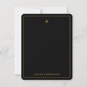 Moderne, stilvolle Mit Monogramm Stationery Note C Mitteilungskarte