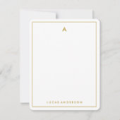 Moderne, stilvolle Mit Monogramm Stationery Note C Mitteilungskarte (Vorderseite)