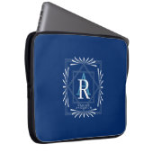 Moderne, stilvolle Mongram Navy Laptopschutzhülle (Vorne Rechts)