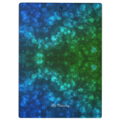 Moderne, stilvolle Mongram Winterschneeflocken Klemmbrett (Rückseite)