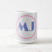 Moderne, stilvolle Monogram Blue Initial Letters G Kaffeetasse (Mittel)