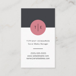 Moderne, stilvolle Monogram Business Card Nr.2 Visitenkarte