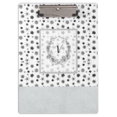 Moderne, stilvolle Monogram Girly Patterns Klemmbrett (Vorderseite)