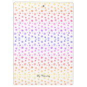 Moderne, stilvolle Monogram Girly Patterns Klemmbrett (Rückseite)