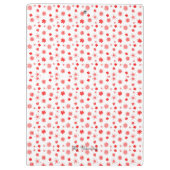 Moderne, stilvolle Monogram Girly Patterns Red Klemmbrett (Rückseite)