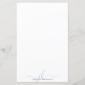 Moderne, stilvolle Monogram Initials Navy Blue Min (Vorderseite)