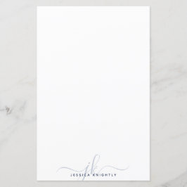 Moderne, stilvolle Monogram Initials Navy Blue Min