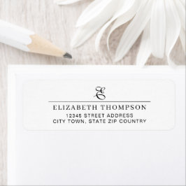 Moderne, stilvolle Monogram-Name-Adresse