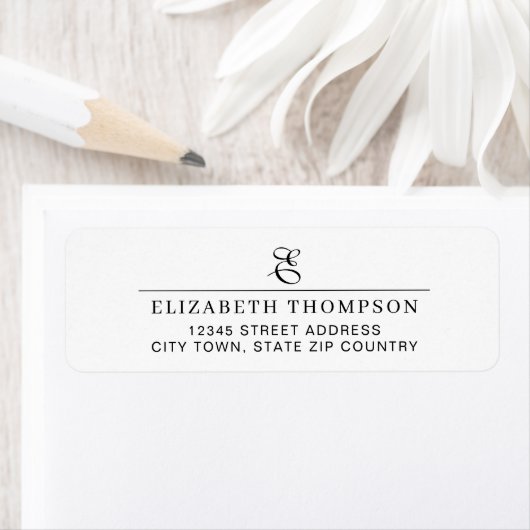 Moderne, stilvolle Monogram-Name-Adresse (Insitu)