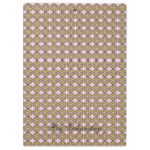 Moderne, stilvolle Monogram-Rustikale Muster Klemmbrett (Rückseite)