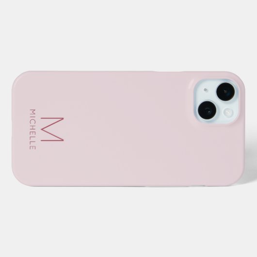 Moderne, stilvolle Monogram Template Rose Gold Case-Mate iPhone Hülle (Rückseite (Horizontal))