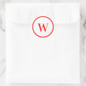 Moderne stilvolle Monogramm-Initiale Runder Aufkleber (Tasche)