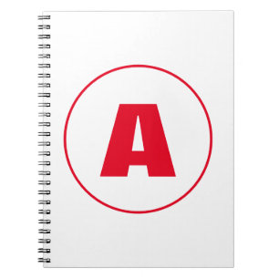 Moderne stilvolle Monogramm-Rote Initiale Buchstab Notizblock