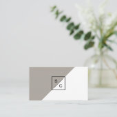 Moderne stilvolle Monogramm-Visitenkarte No.1 Visitenkarte (Stehend Vorderseite)