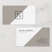 Moderne stilvolle Monogramm-Visitenkarte No.1 Visitenkarte (Vorne/Hinten)