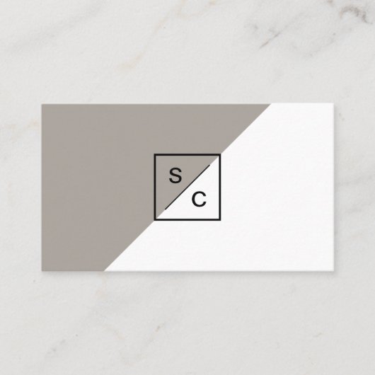 Moderne stilvolle Monogramm-Visitenkarte No.1 Visitenkarte (Vorderseite)