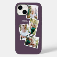 Moderne stilvolle Multi-Foto-Familie lila