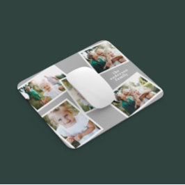 Moderne, stilvolle Multi-Foto-Wohngestaltung grau Mousepad