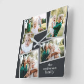 Moderne, stilvolle Multi-Foto-Wohngestaltung Quadratische Wanduhr (Winkel)