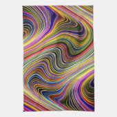 Moderne, stilvolle Multicolor Curvy Lines Küchentuch (Vertikal)