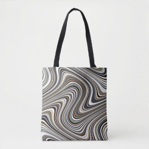 Moderne, stilvolle Multicolor Curvy Lines Tasche