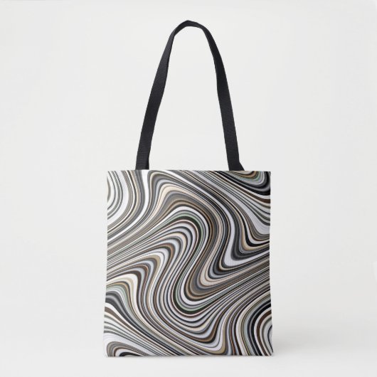 Moderne, stilvolle Multicolor Curvy Lines Tasche (Vorderseite)