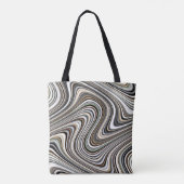 Moderne, stilvolle Multicolor Curvy Lines Tasche (Rückseite)