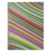 Moderne, stilvolle Multicolor Curvy Neon Lines Notizblock (Vorderseite)