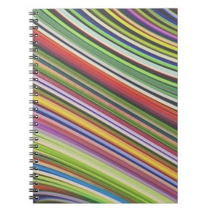 Moderne, stilvolle Multicolor Curvy Neon Lines Notizblock