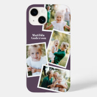 Moderne, stilvolle MultiFoto-Familie lila