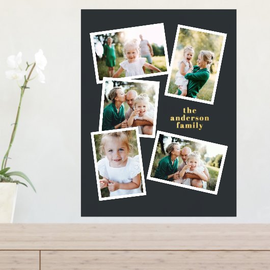 Moderne, stilvolle MultiFoto-Wohngestaltung schwar Foliendrucke (In Situ (Eingangstisch))