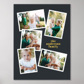 Moderne, stilvolle MultiFoto-Wohngestaltung schwar Foliendrucke (Vorderseite)